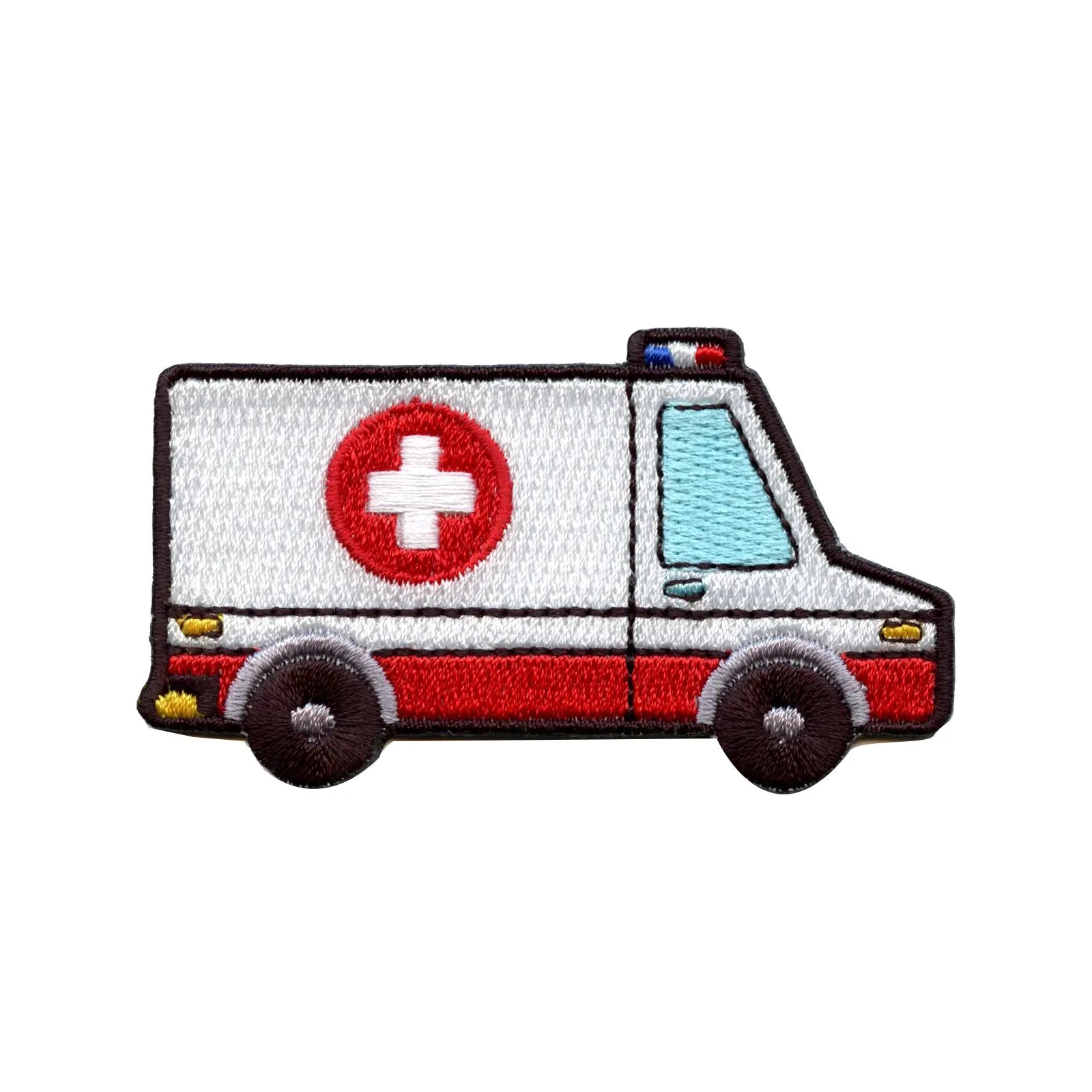 Ambulance Emoji Embroidered Iron On Patch – Patch Collection