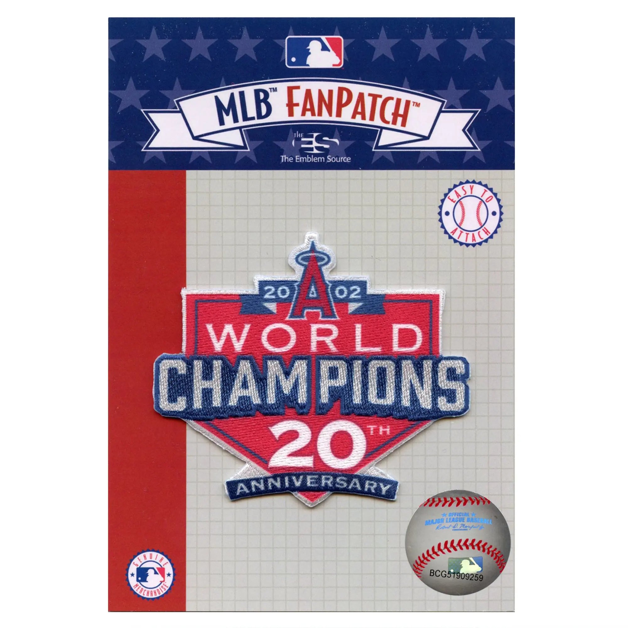 Anaheim Angels 2002 World Series Champions 20th Anniversary Jersey Patch –  Patch Collection