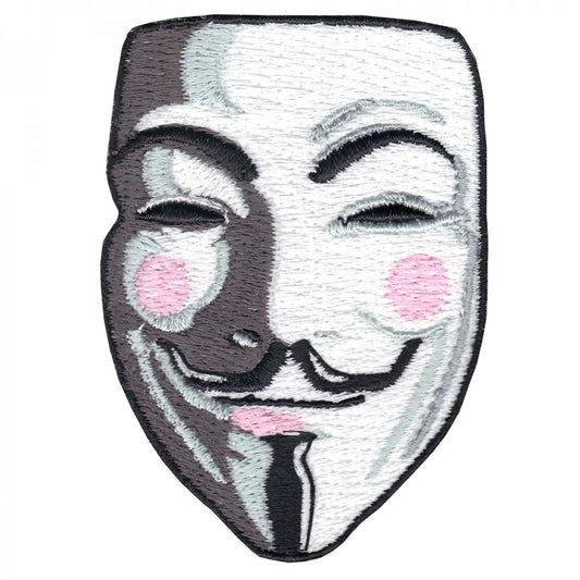 Anonymous Mask Embroidered Iron On Patch