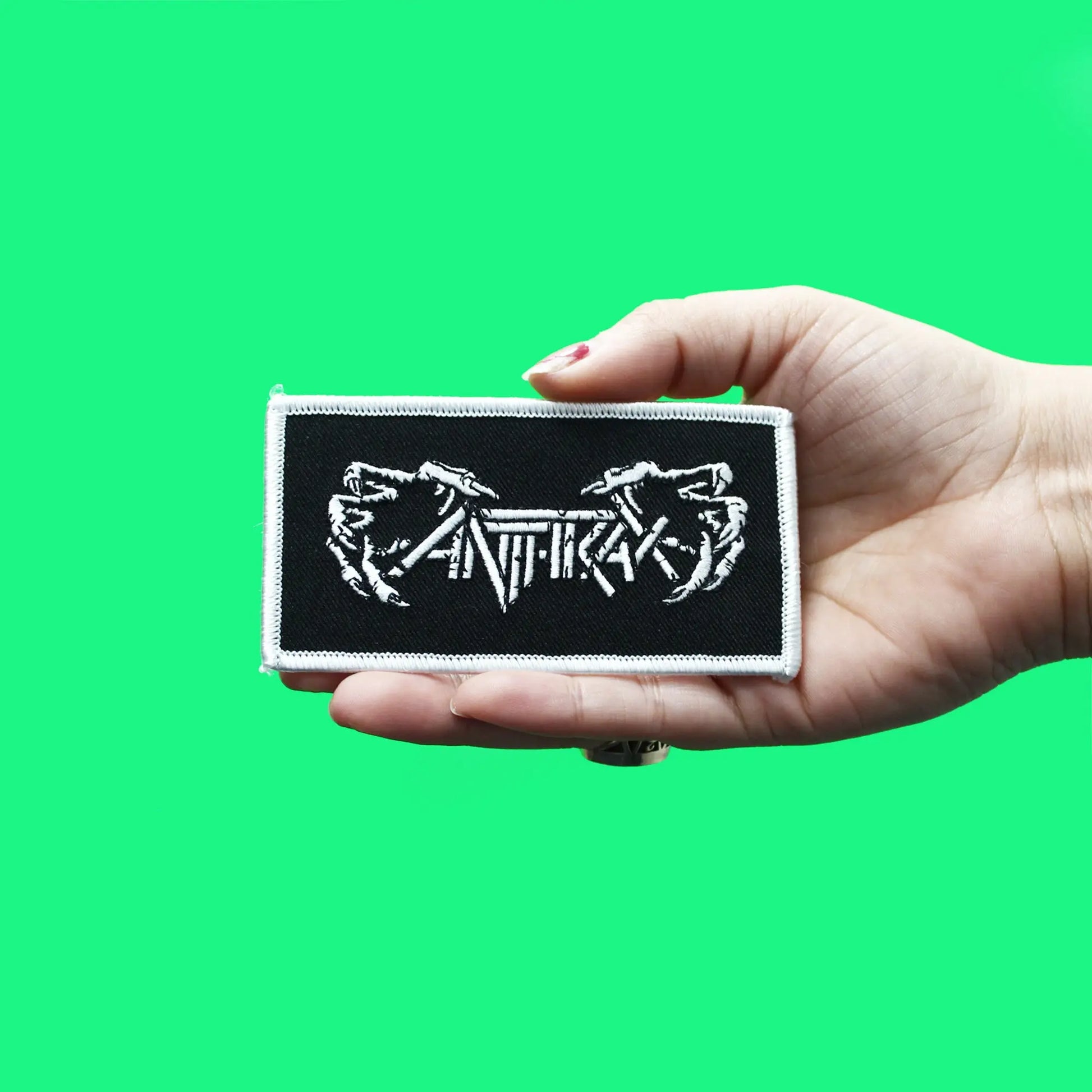Anthrax Patch Death Hands Logo Embroidered Iron On