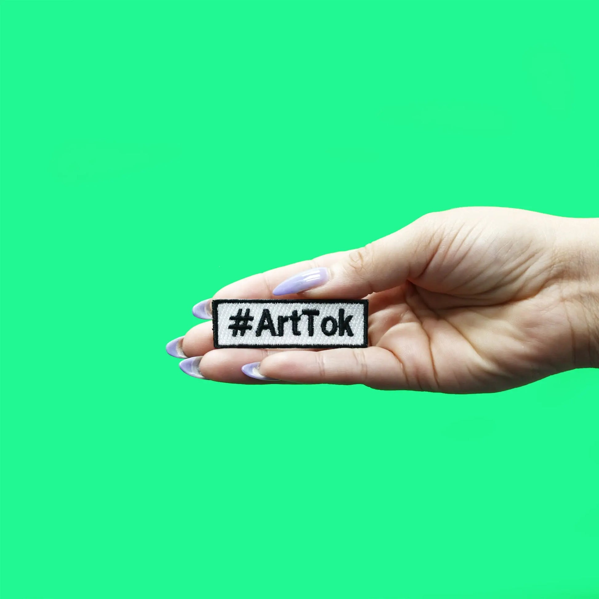 #ArtTok Patch Popular Hashtag Embroidered Iron On