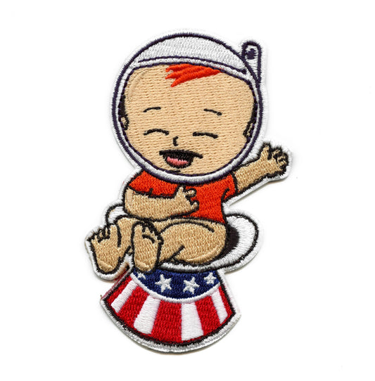 Houston Baby Astronaut Potty Training Patch Baseball Space City Embroidered Iron On 