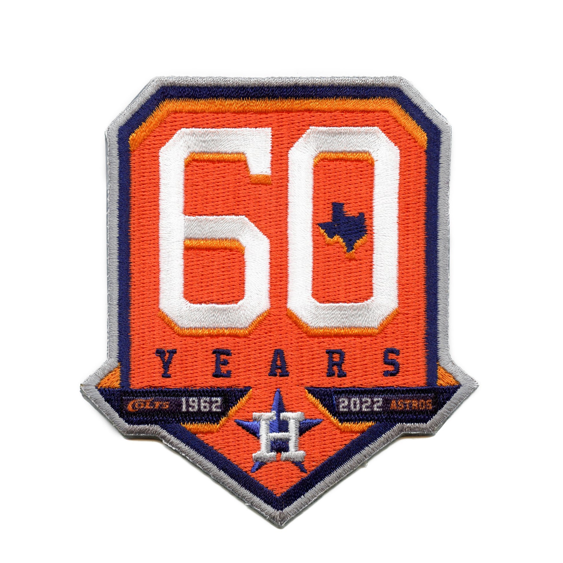 2022 Houston Astros 60th Anniversary Jersey Sleeve Patch 
