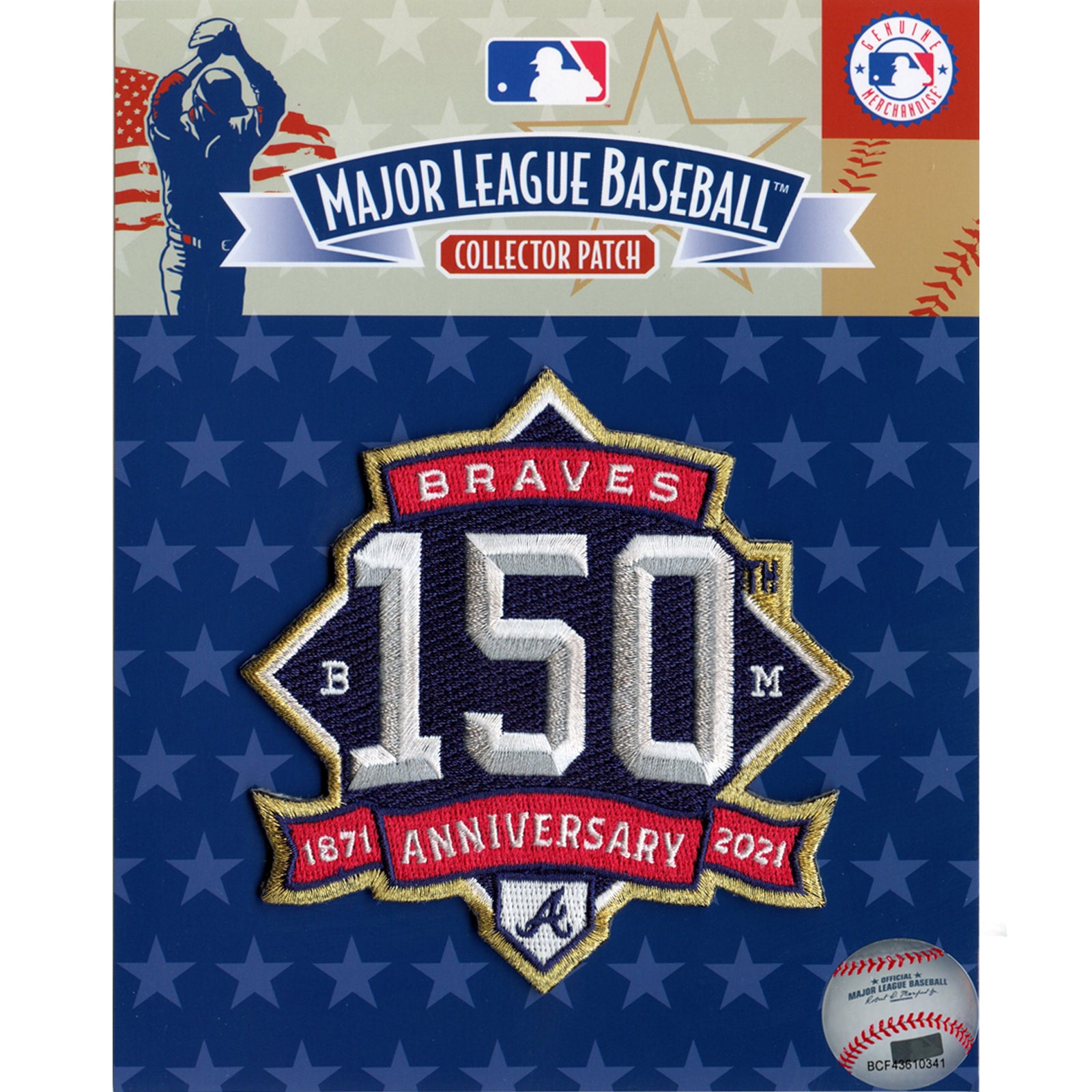 2021 Major League Baseball Atlanta Braves 150th Anniversary Embroidered Patch