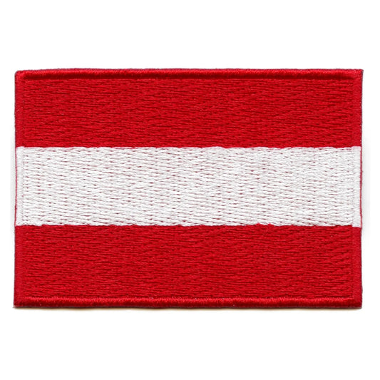 Austria Country Flag Patch Central Europe Embroidered Iron On