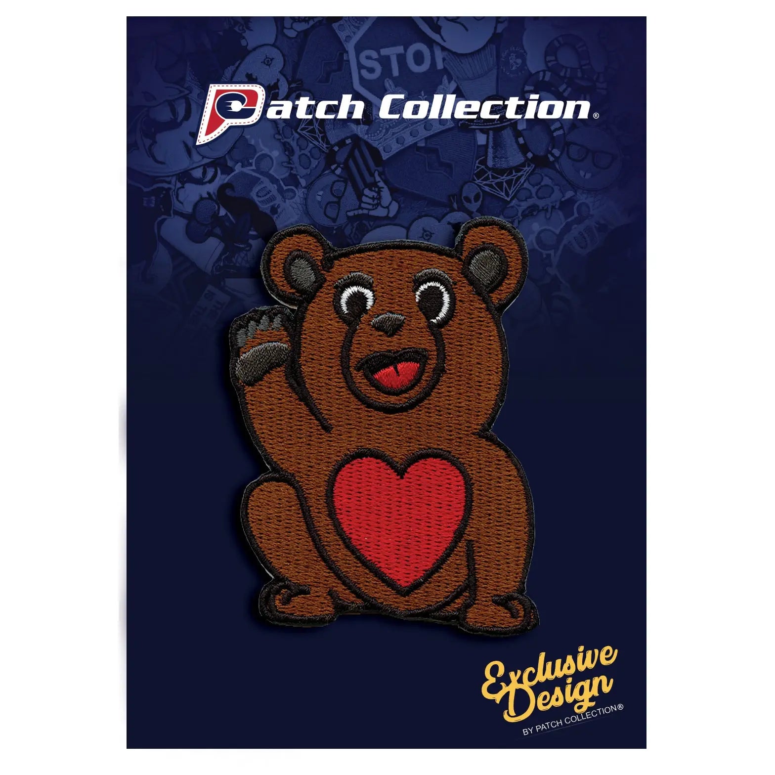 Love Bear Embroidered Iron On Patch