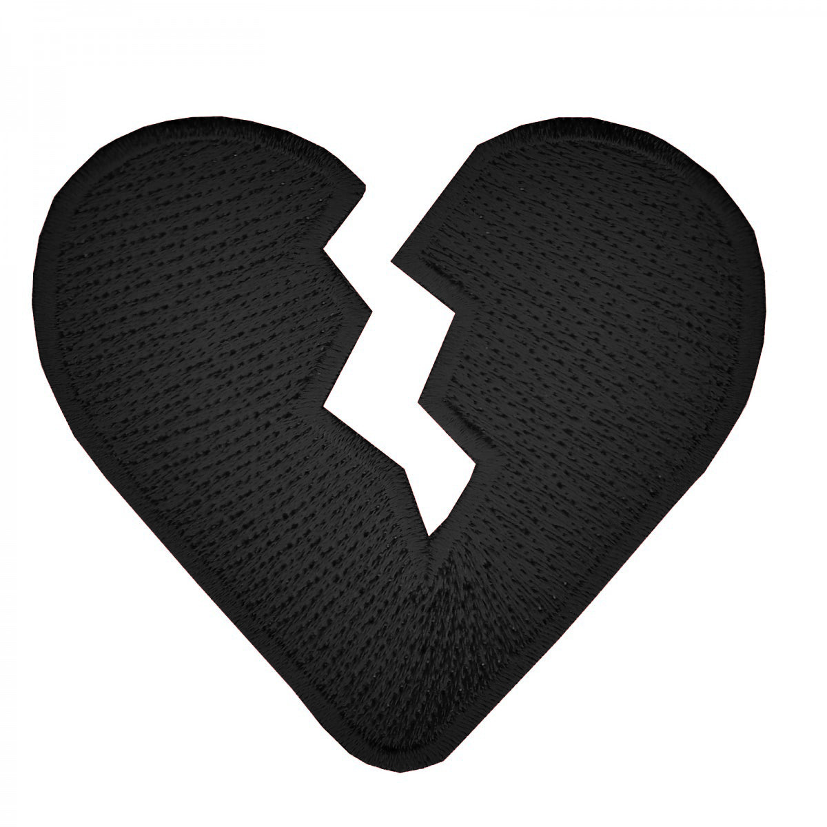 Broken Heart Embroidered Iron On Patch 