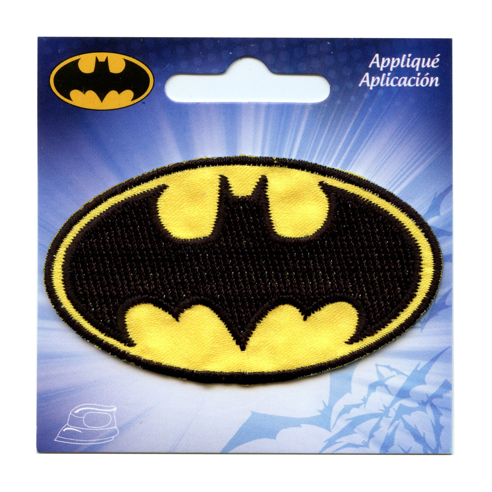 DC Comics Batman Logo Iron on Embroidered Applique Patch - Small