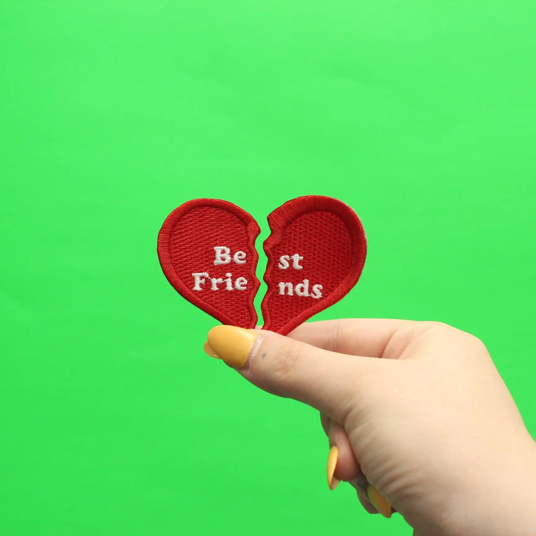 Best Friends Broken Heart Alternative Iron On Patch Set