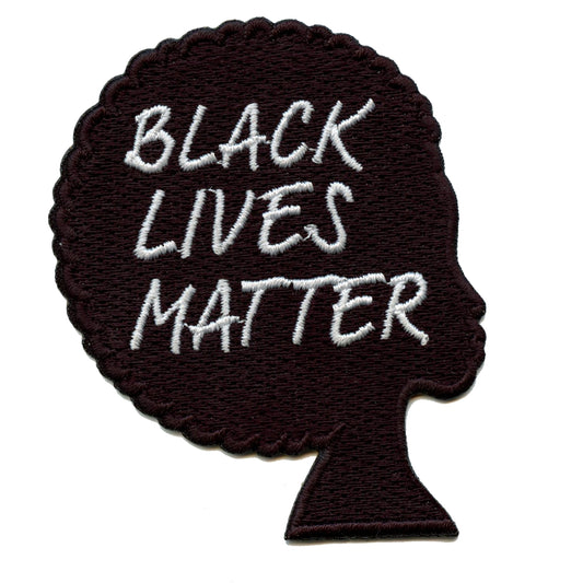 Black Lives Matter Girl Silhouette Embroidered Iron On Patch 