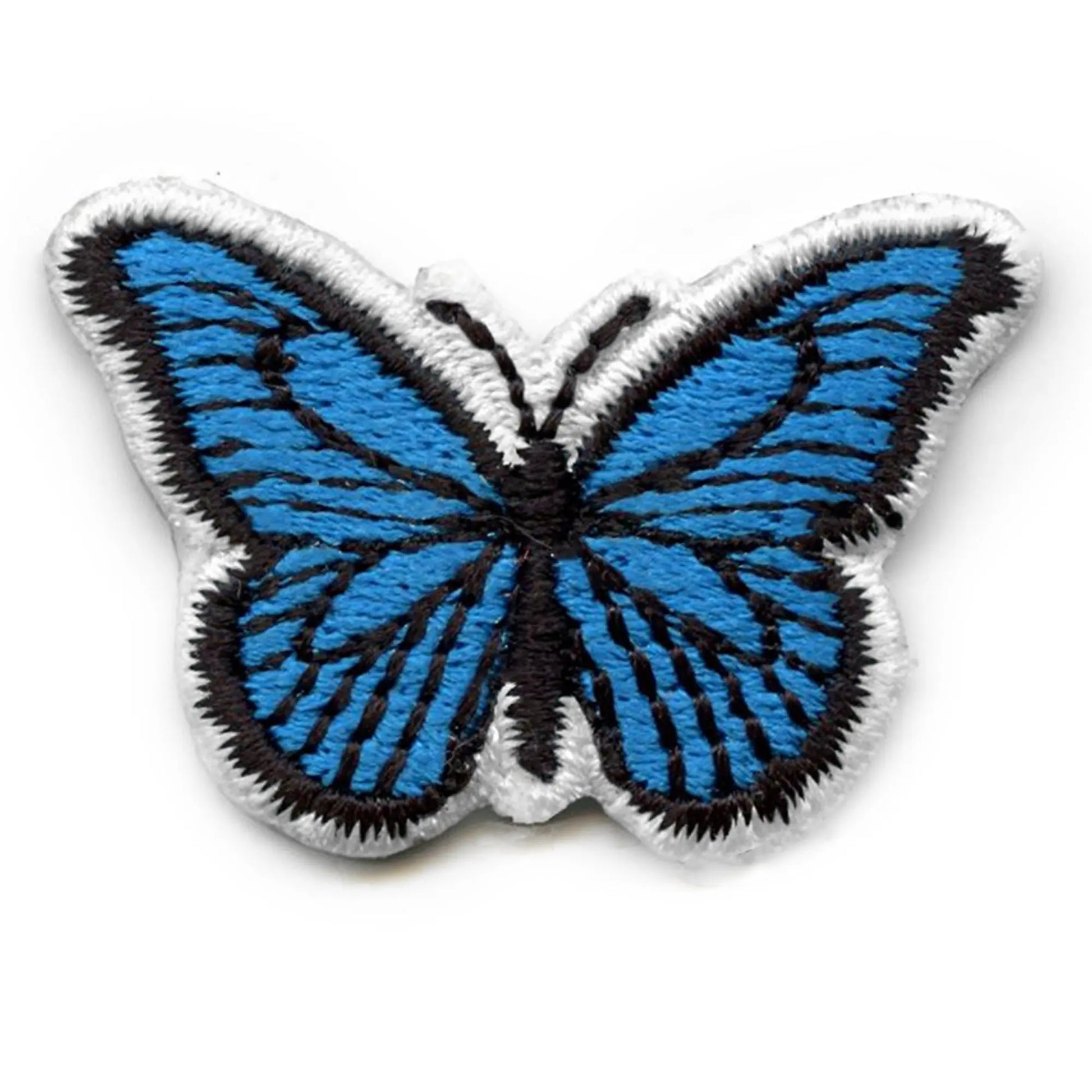 Blue Butterfly Hat Patch Embroidered Iron On