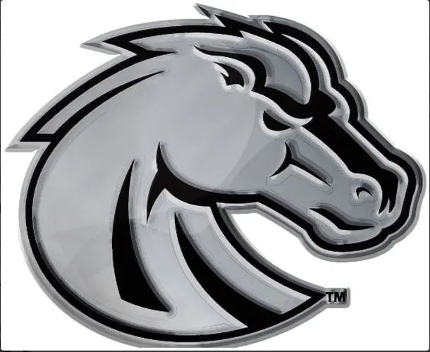 Boise State Broncos Premium Solid Metal Chrome Plated Car Auto Emblem