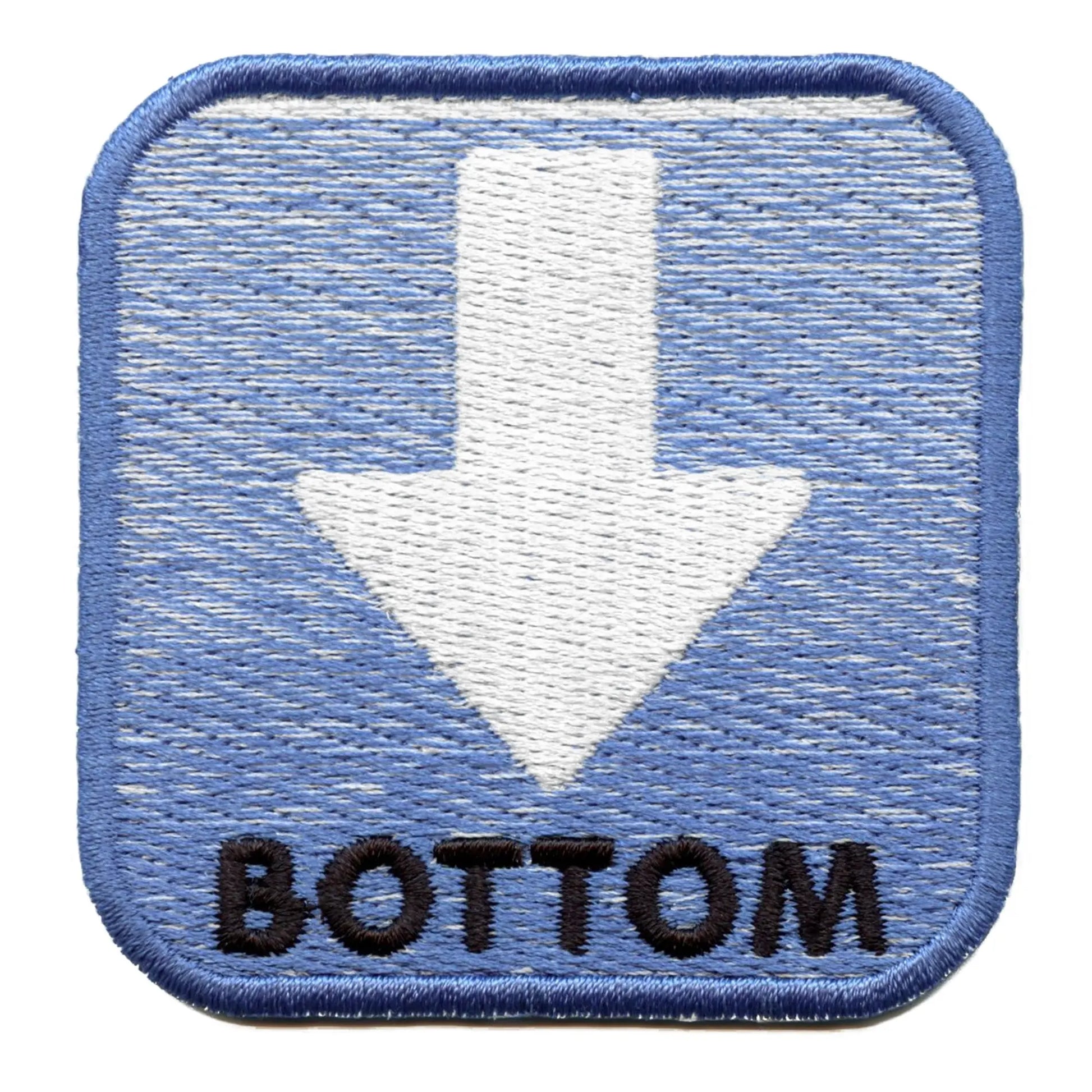 Bottom Arrow Tag Emoji Patch Pride Role Preference Embroidered Iron On