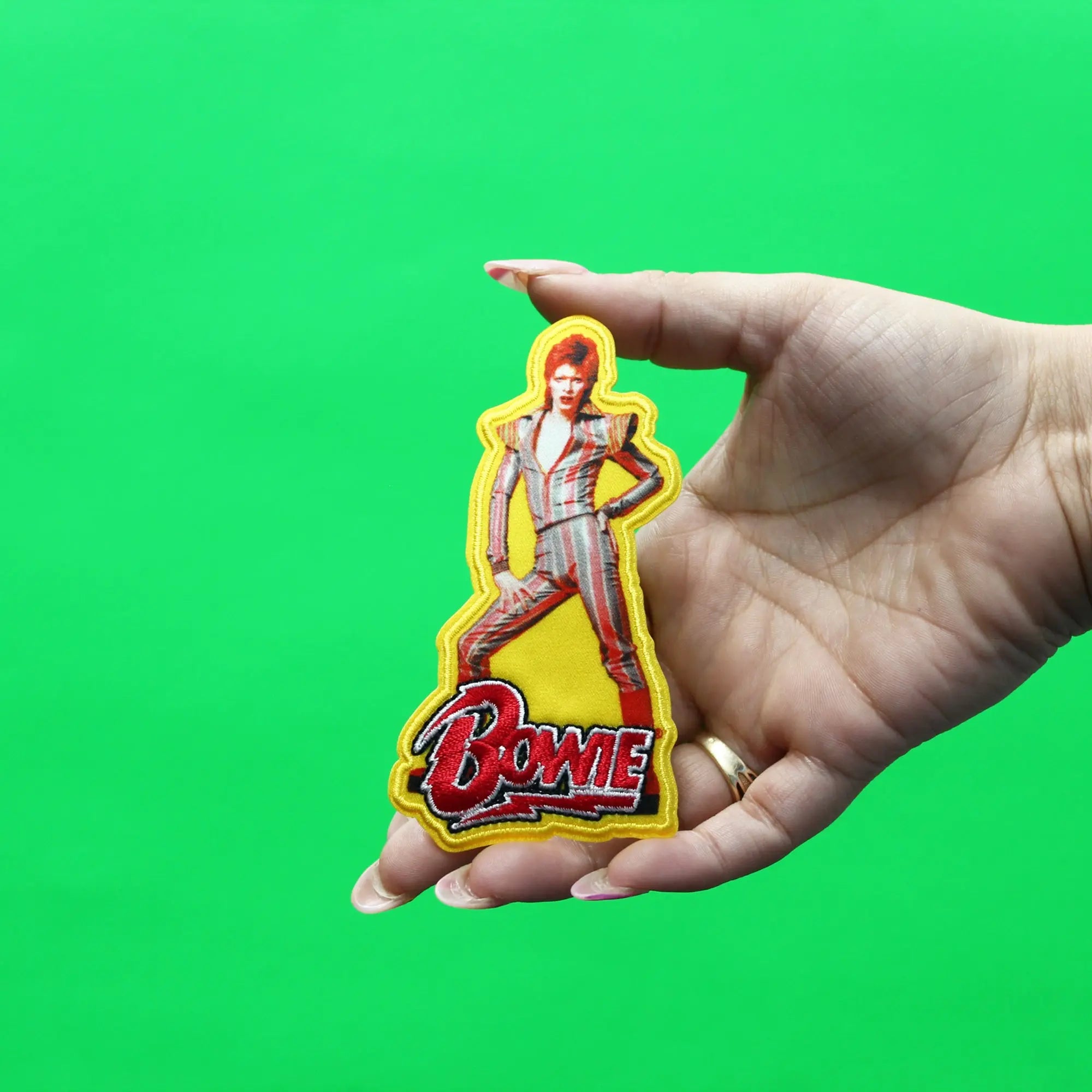Official David Bowie Patch Glam Pose Embroidered