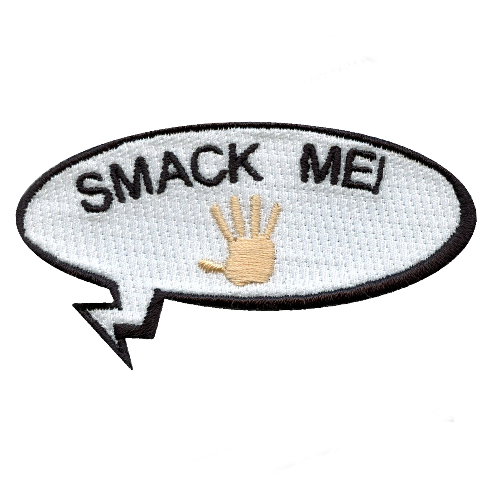 Smack Me Word Bubble Embroidered Iron On Patch 