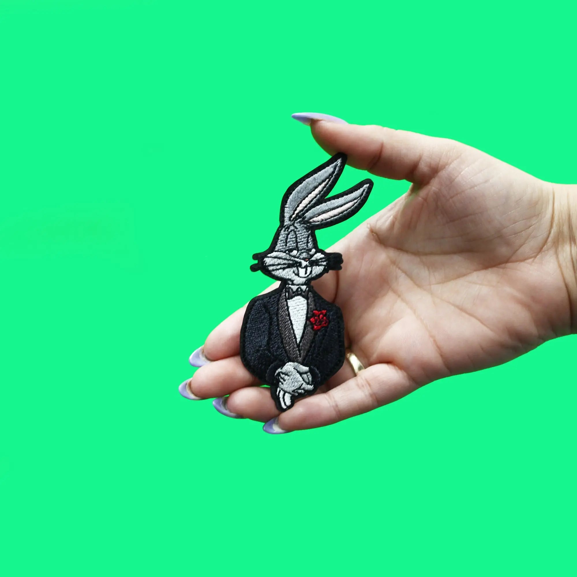 Official Looney Tunes Patch Bugs in Tux Embroidered Iron On