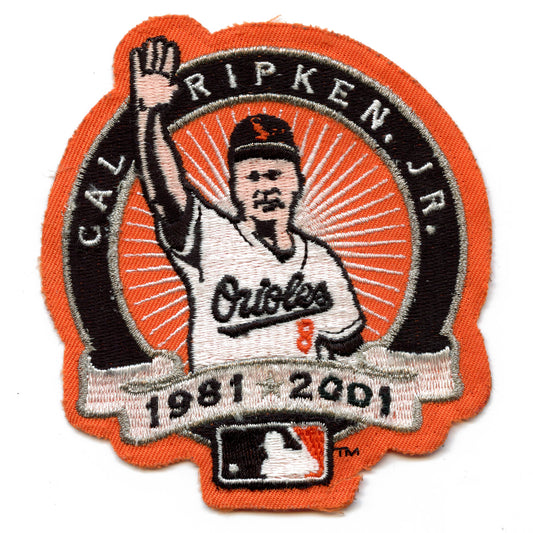 Vintage Baltimore Orioles Cal Ripken Jr. Retirement Jersey Patch (2001) 