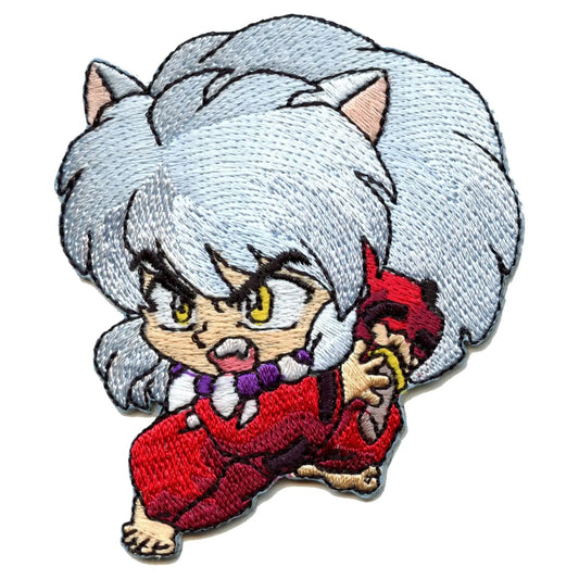 Inuyasha Unleashing Sword Patch Demon Hero Anime Iron On Embroidered 