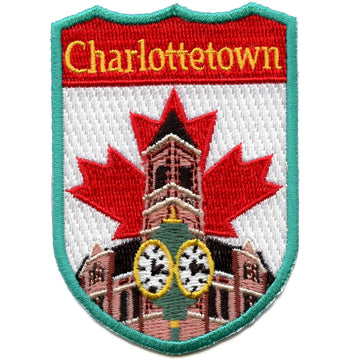 Charlottetown Canada Shield Embroidered Iron On Patch 