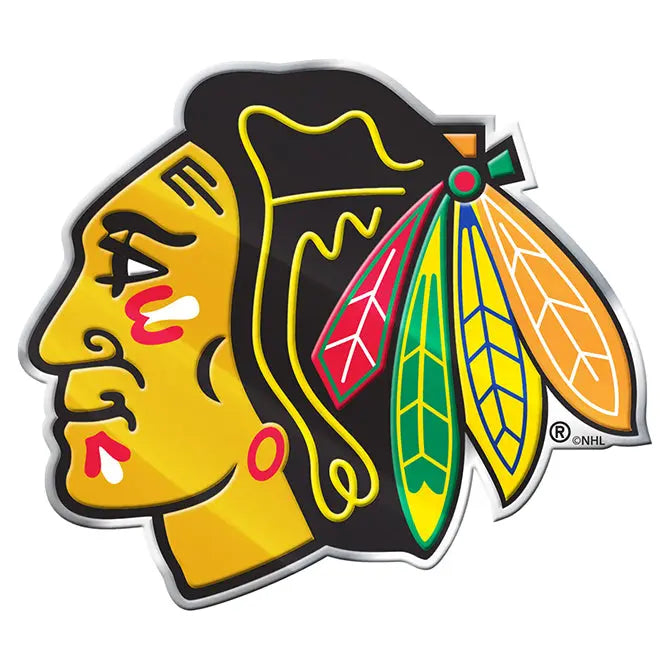 Chicago Blackhawks NHL Colored Aluminum Car Auto Emblem