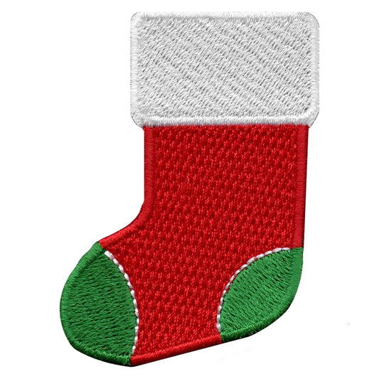 Christmas Stocking Patch Embroidered Iron On