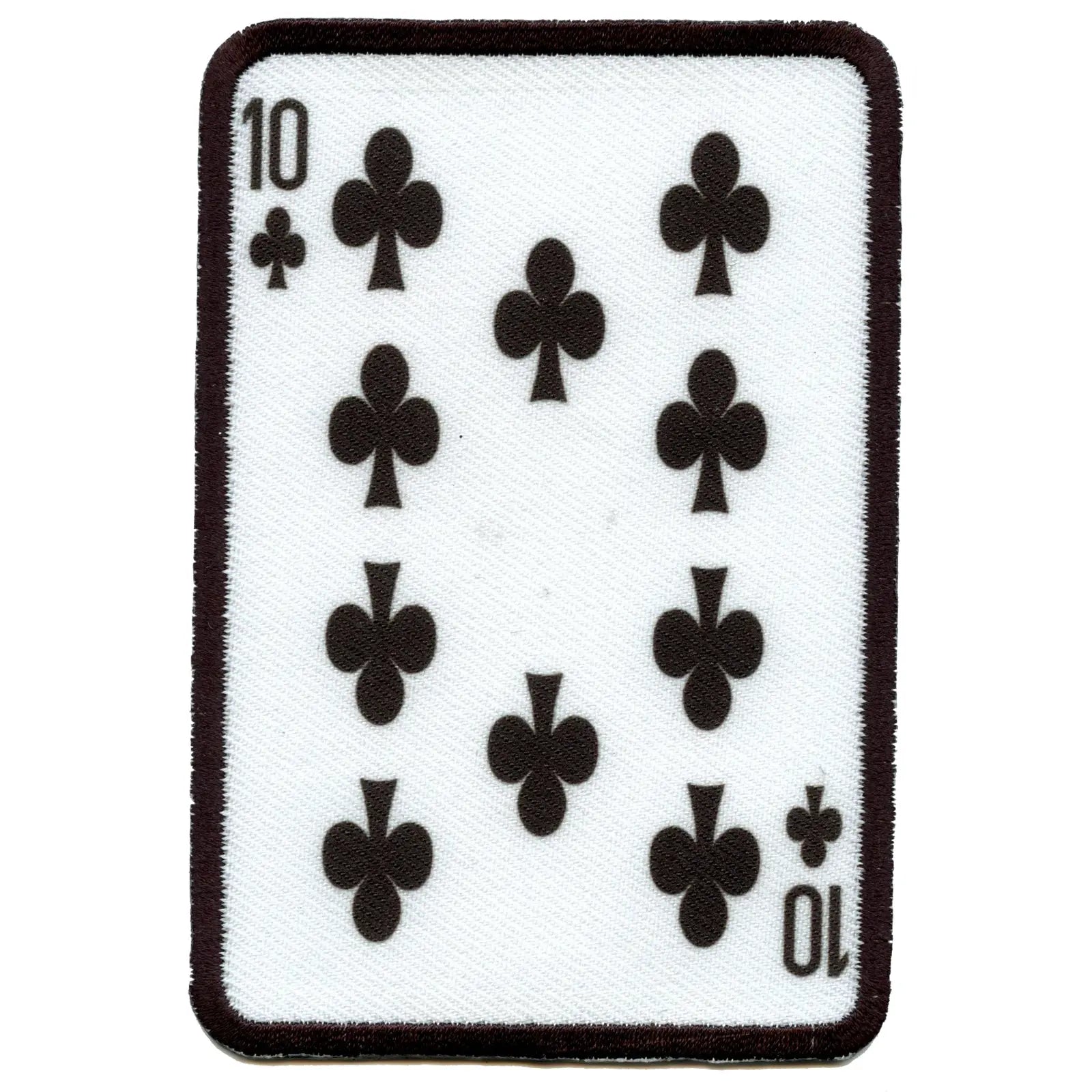 Ten Of Clubs Card FotoPatch Game Deck Embroidered Iron On