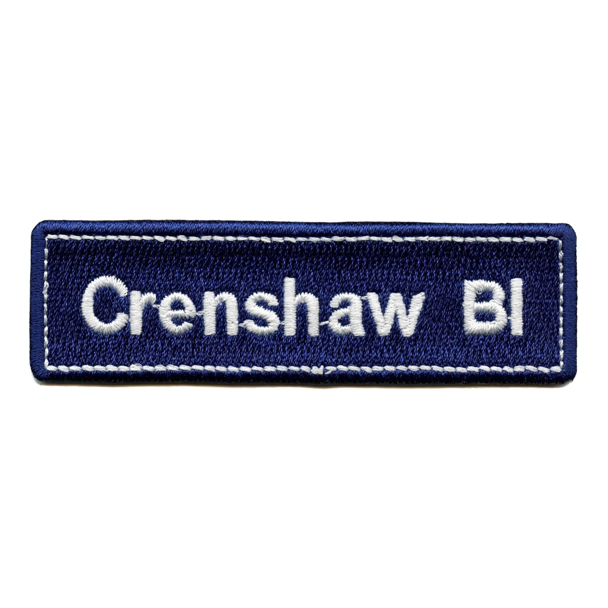 Crenshaw Bl Patch LA Street Sign Embroidered Iron On