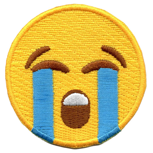 Crying Loudly Patch Keyboard Emoji Embroidered Iron On 