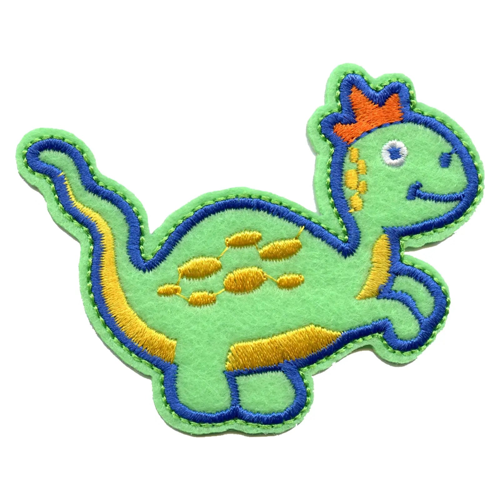 Cute Dinosaur with 3 Spikes Embroidered Iron on Patch