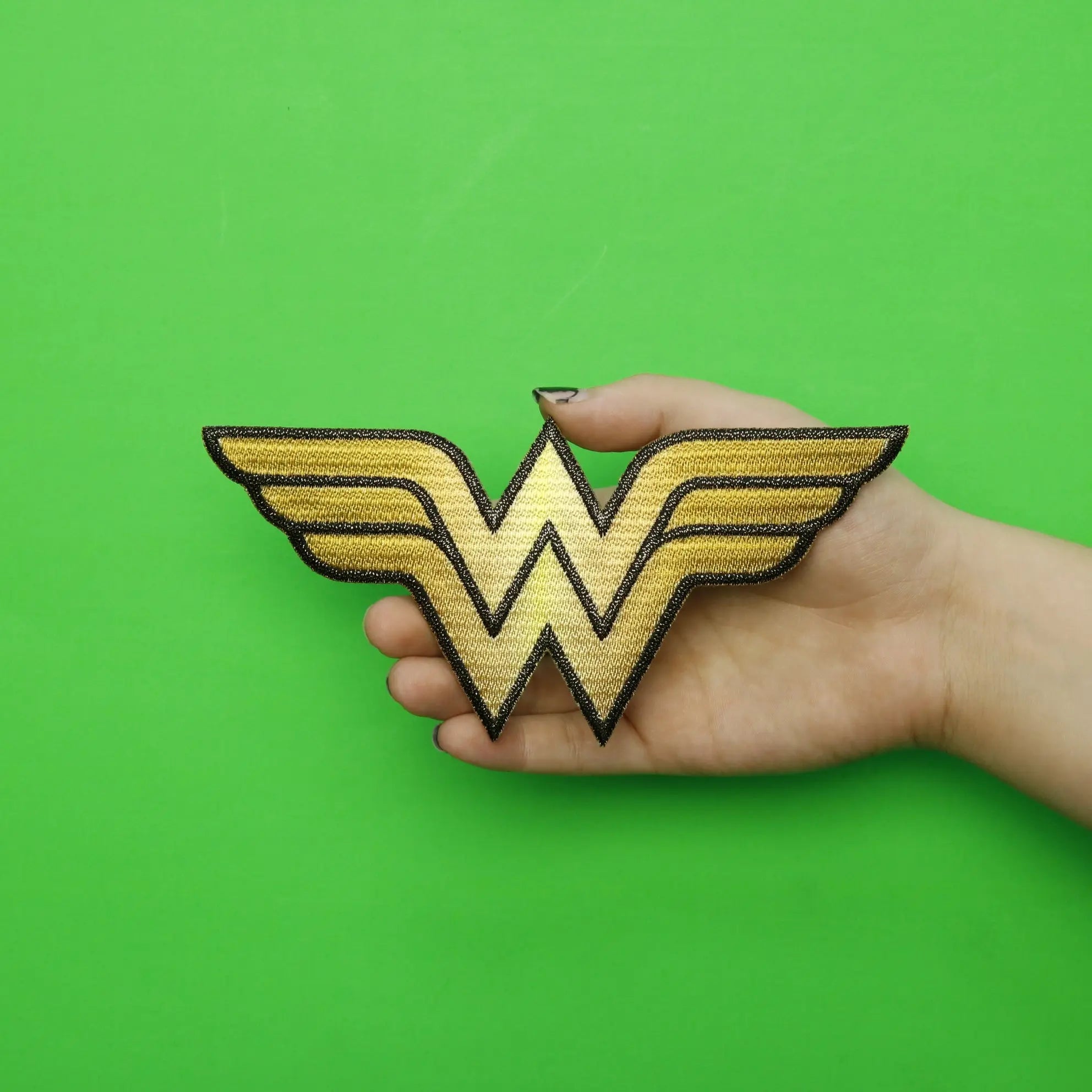 DC Comics Wonder Woman Glitter Logo Iron on Applique Patch - L