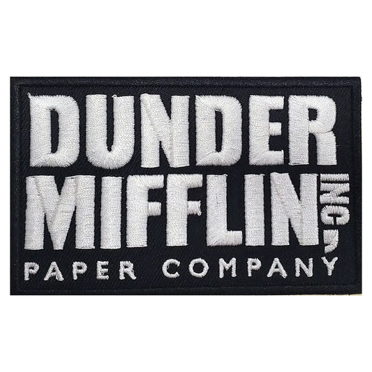 NBC The Office Dunder Mifflin Paper Company Box Logo Embroidered Iron on Patch