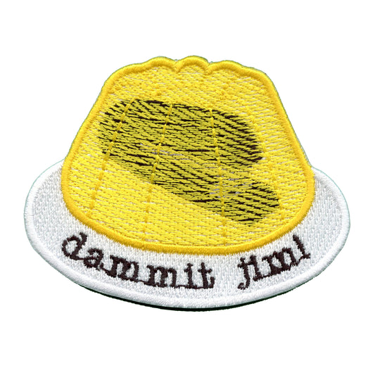 Stapler In Jello Dammit Jim! Embroidered Iron On Patch 