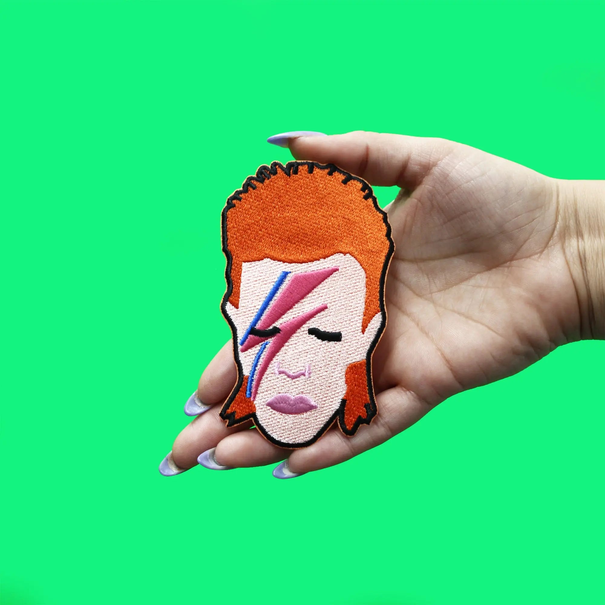 Official David Bowie Patch Aladdin Sane Embroidered Iron On