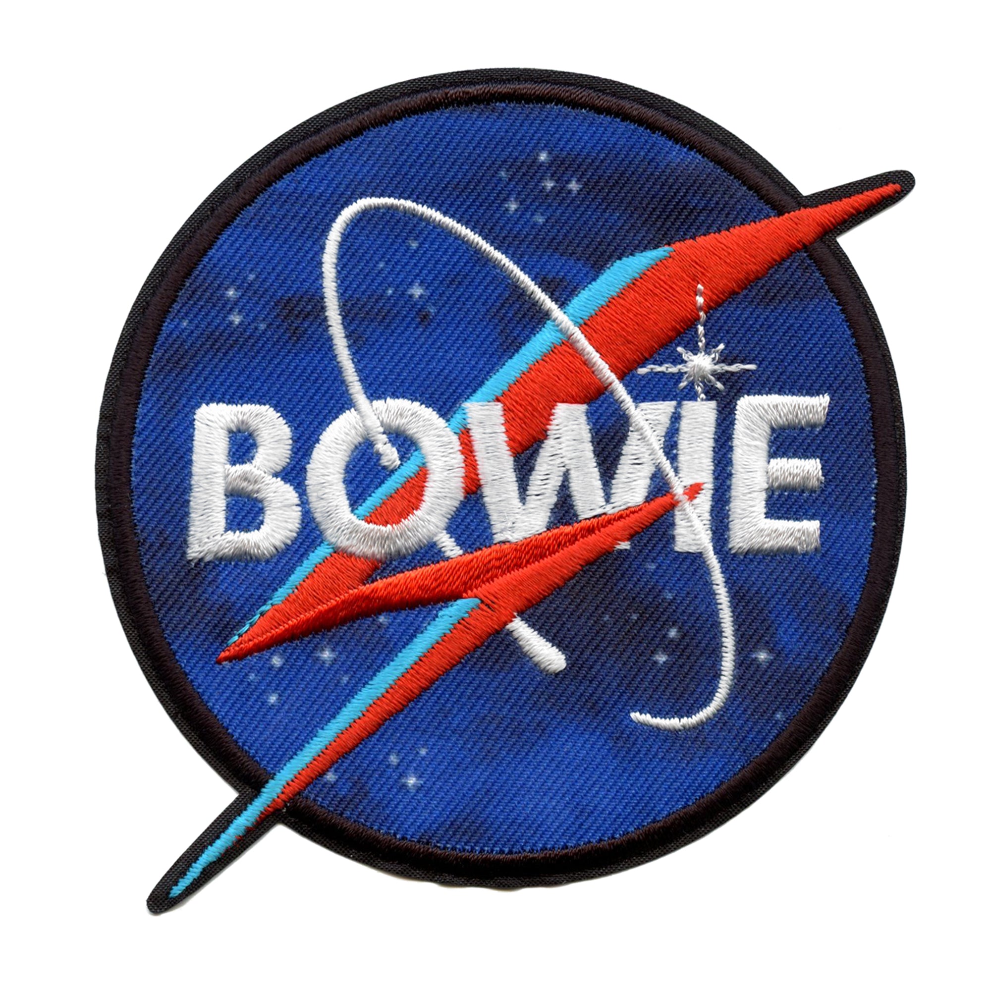 Official David Bowie Patch NASA Bolt Embroidered Iron On