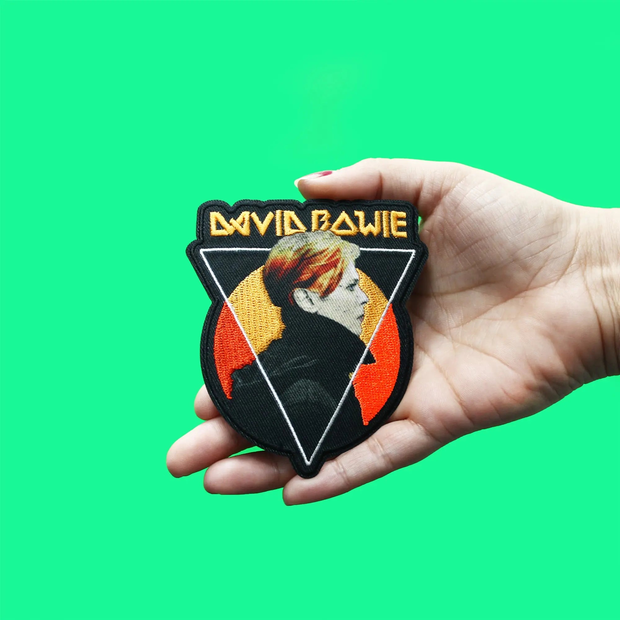 David Bowie Patch Triangle Sun Embroidered Iron On