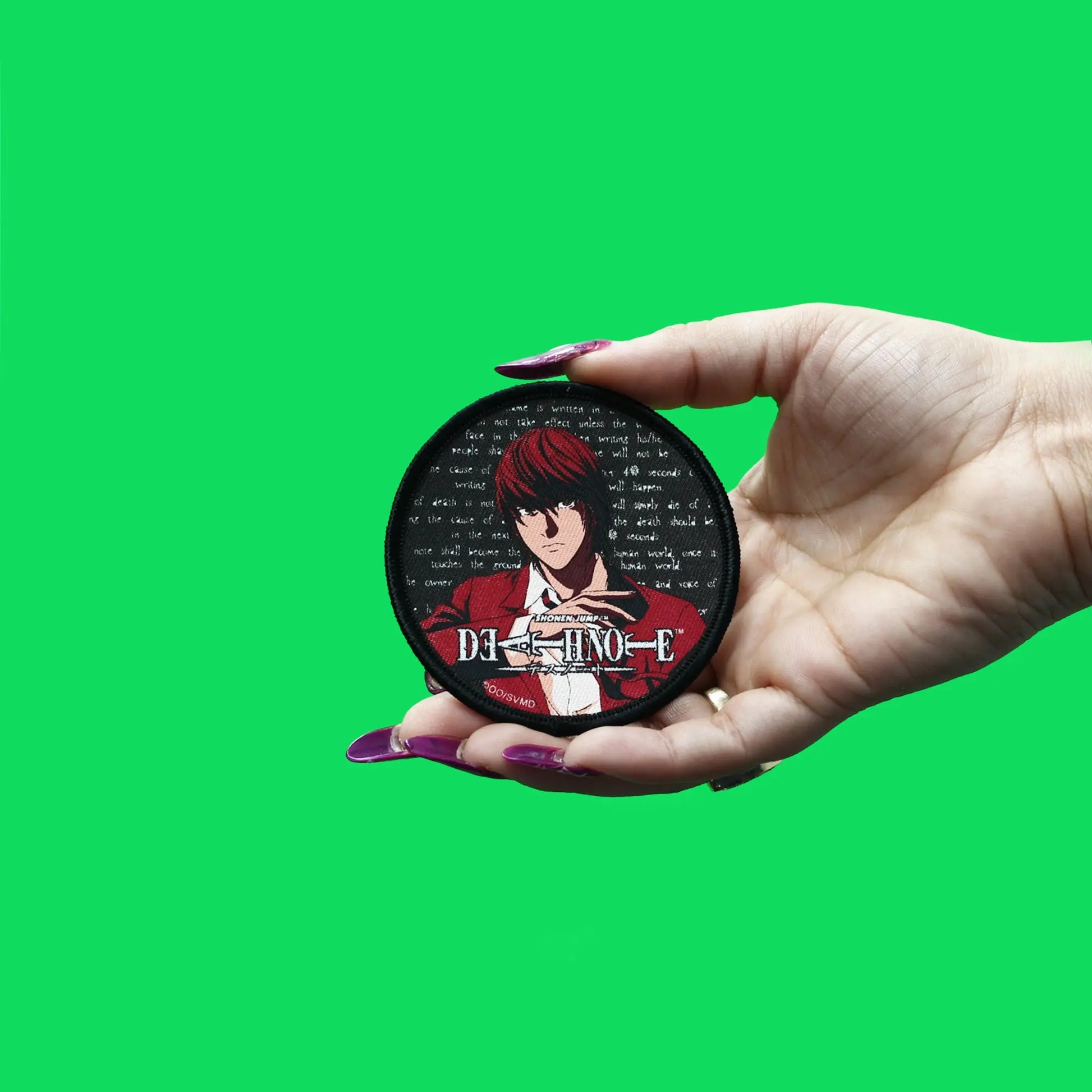 Death Note Light Yagami Patch Round Kira Sublimated Iron On