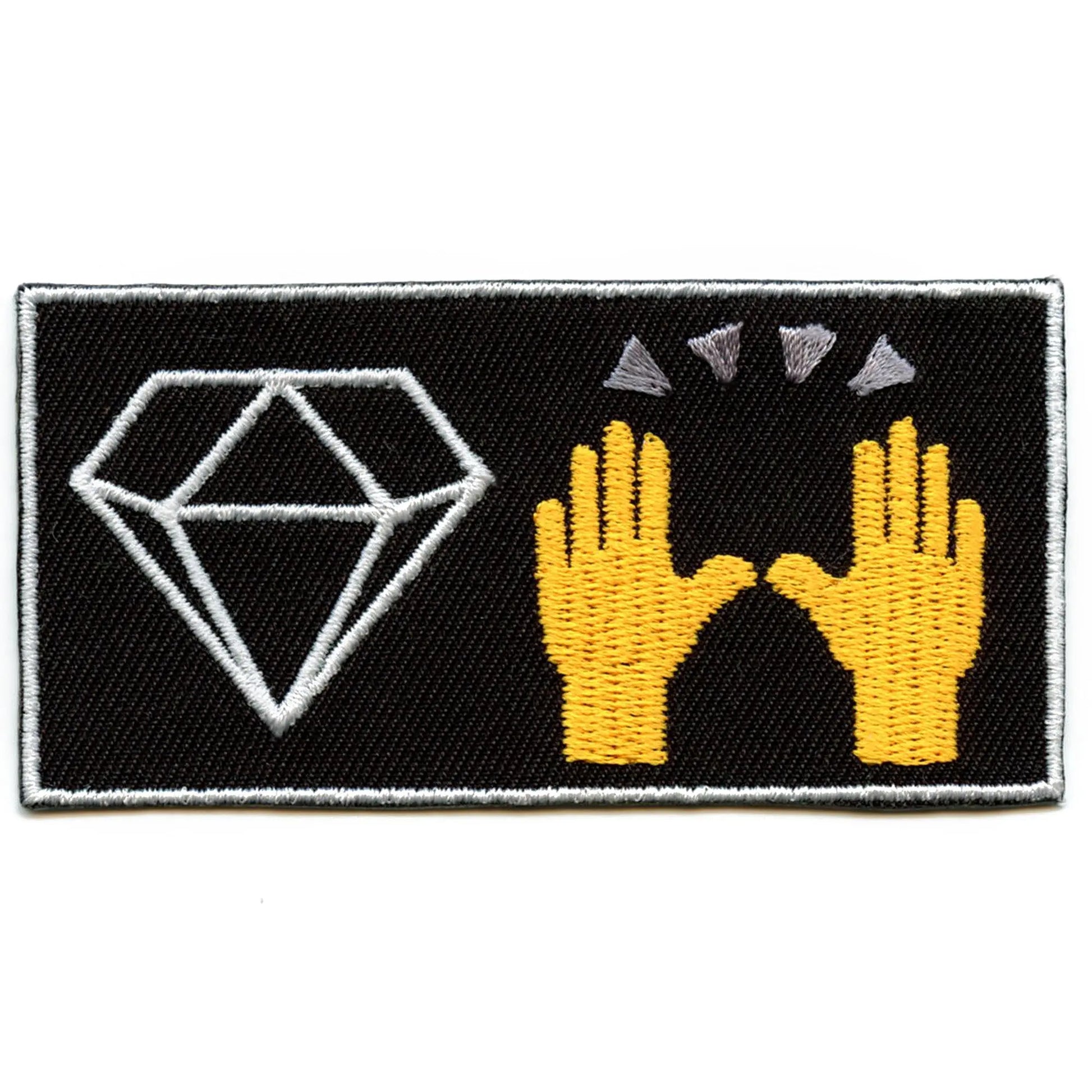 Diamond Hands Stock Boys Holding Money Emojis Embroidered Iron On Patch