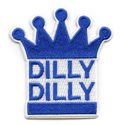 Dilly Dilly Beer Commercial Blue Crown Logo Embroidered Iron on Patch 