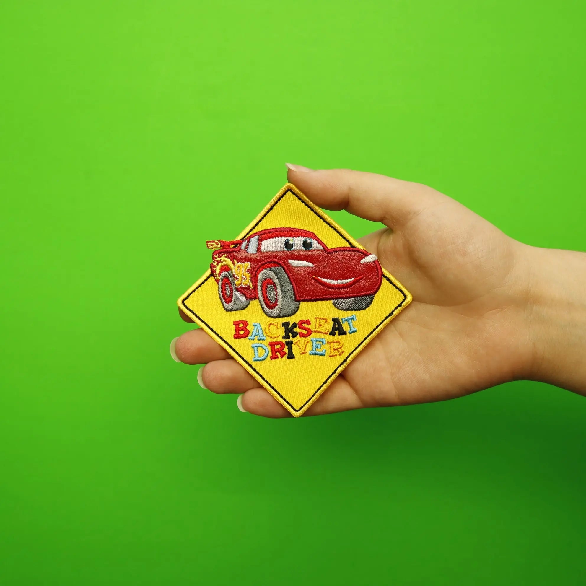 Disney Cars "Backseat Driver" Embroidered Applique Patch