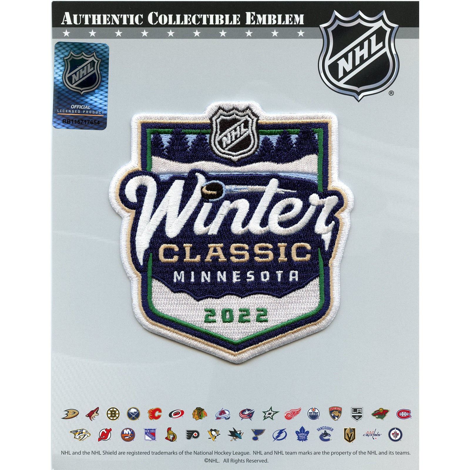 Minnesota Wild vs. St. Louis Blues Fanatics Authentic Unsigned 2022 NHL  Winter Classic National Emblem Jersey Patch