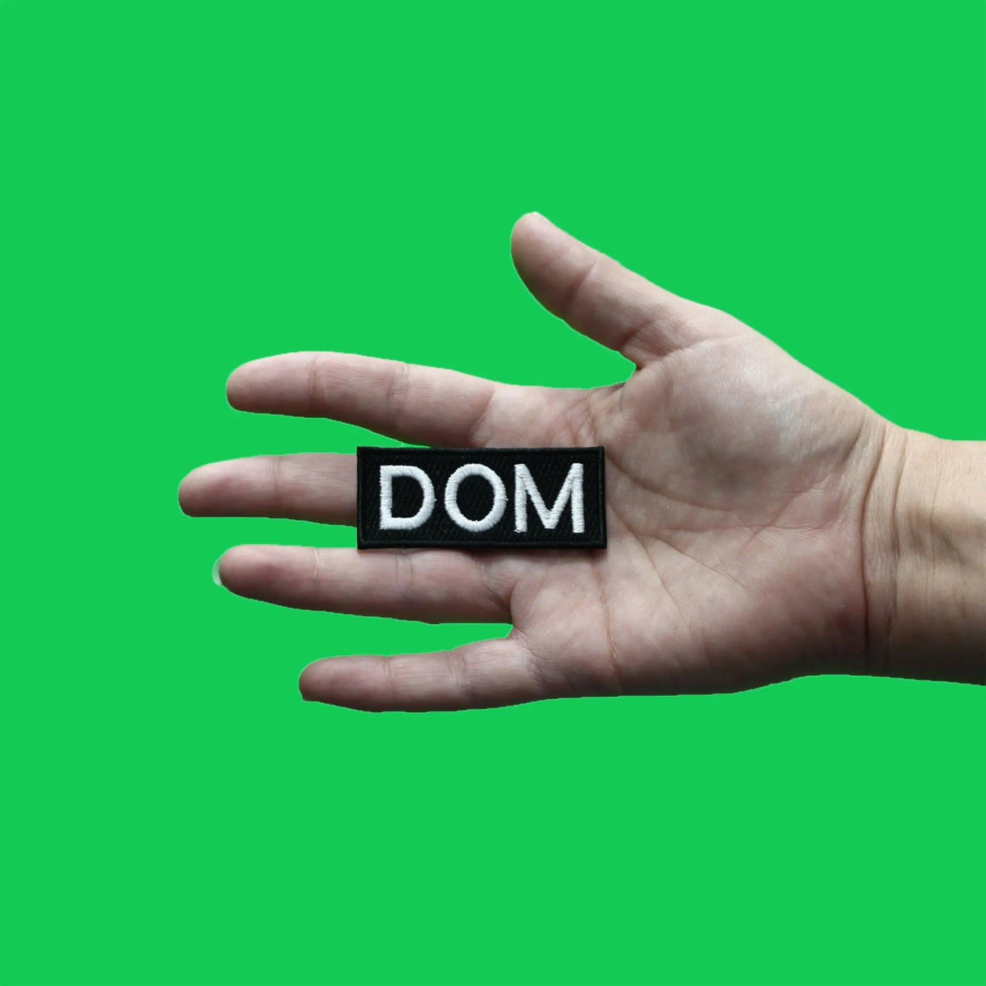 Dom Tag Box Logo Patch Dominant Role Preference Embroidered Iron On
