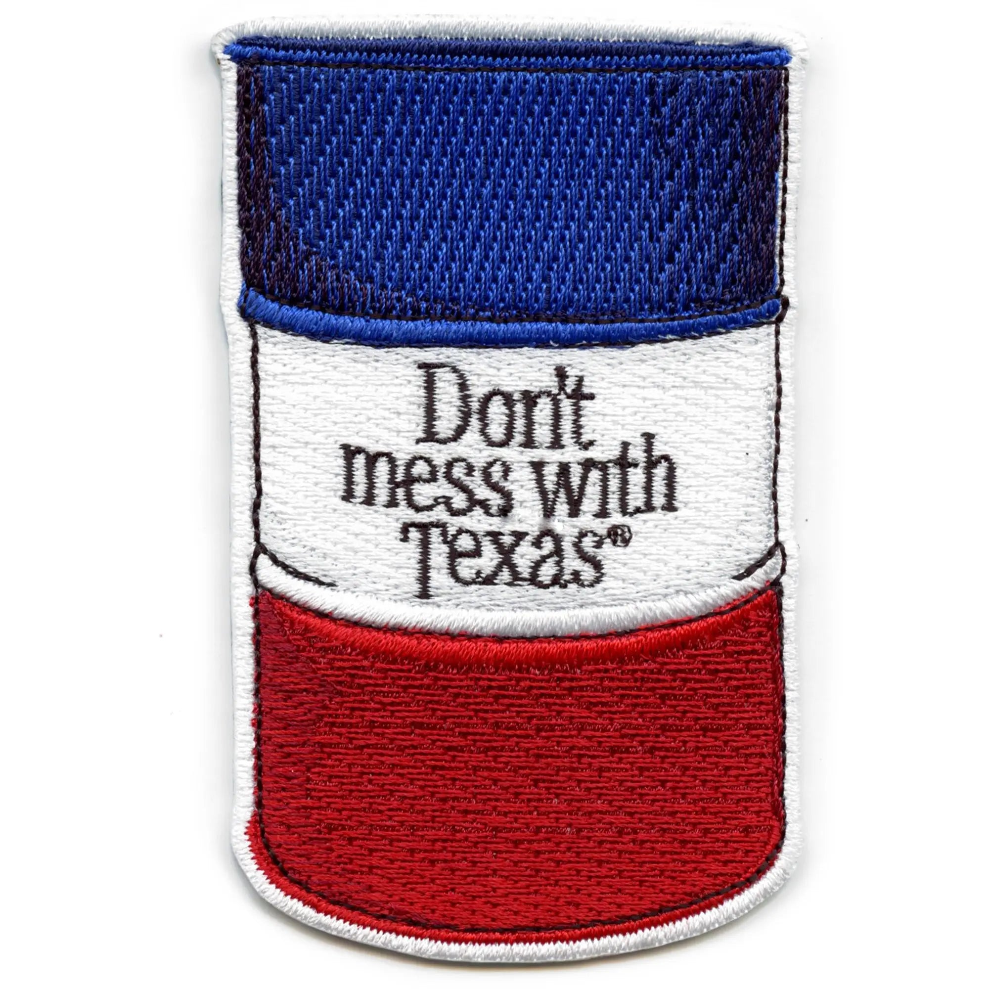 Official Don't Mess With Texas Patch Oil Barrel Embroidered Logo Iron On