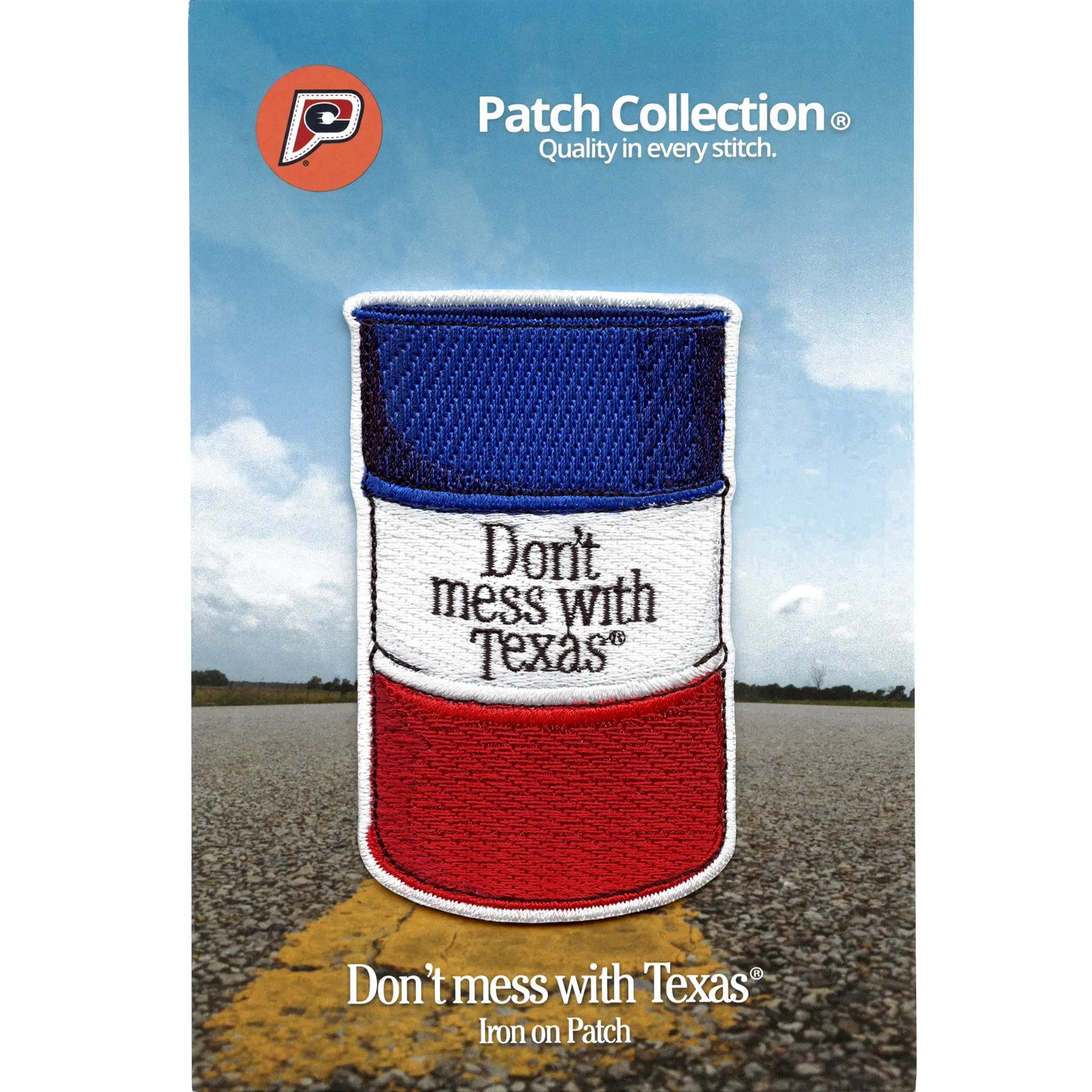 Official Don't Mess With Texas Patch Oil Barrel Embroidered Logo Iron On