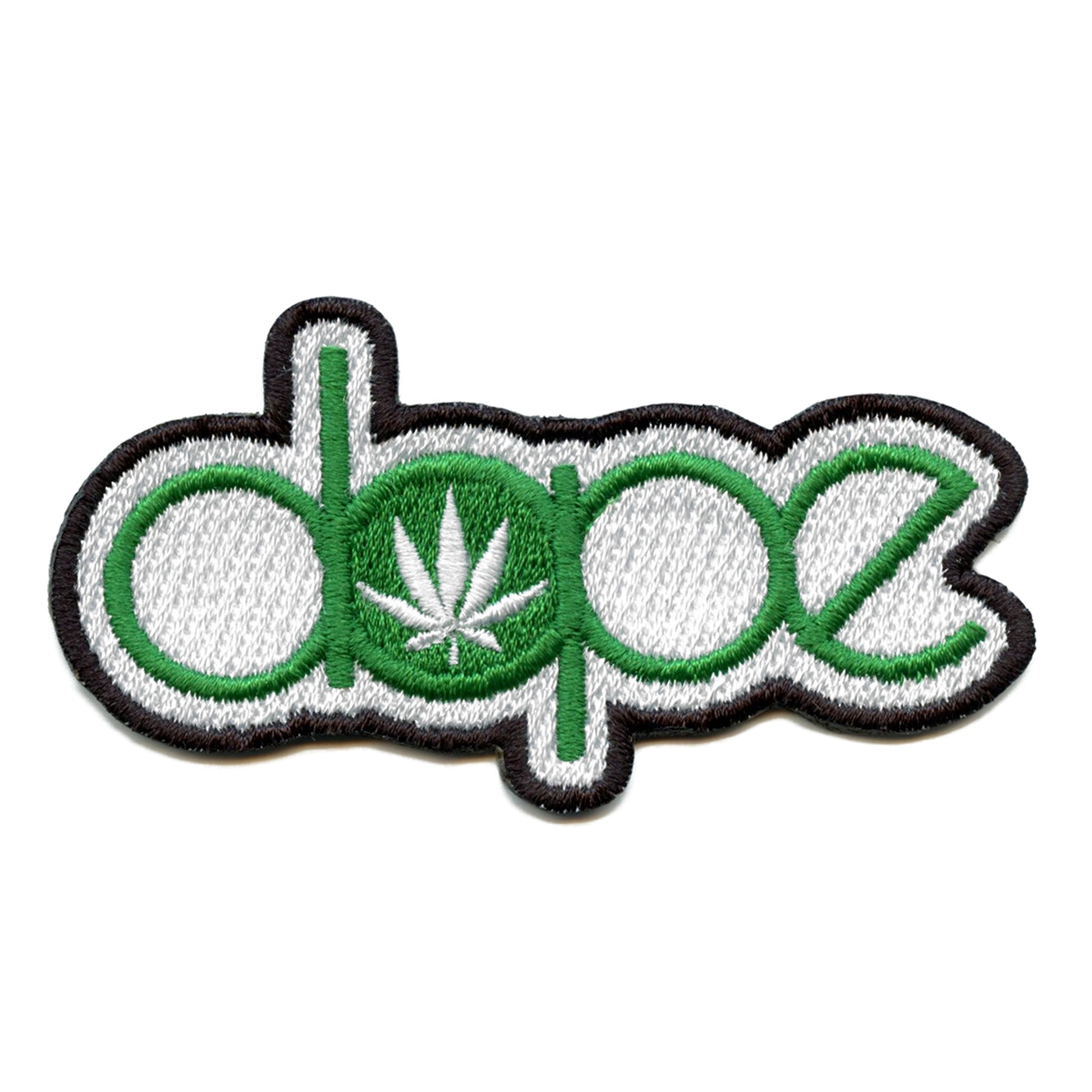 Dope With Leaf  Patch Weed Lover Embroidered Iron On 