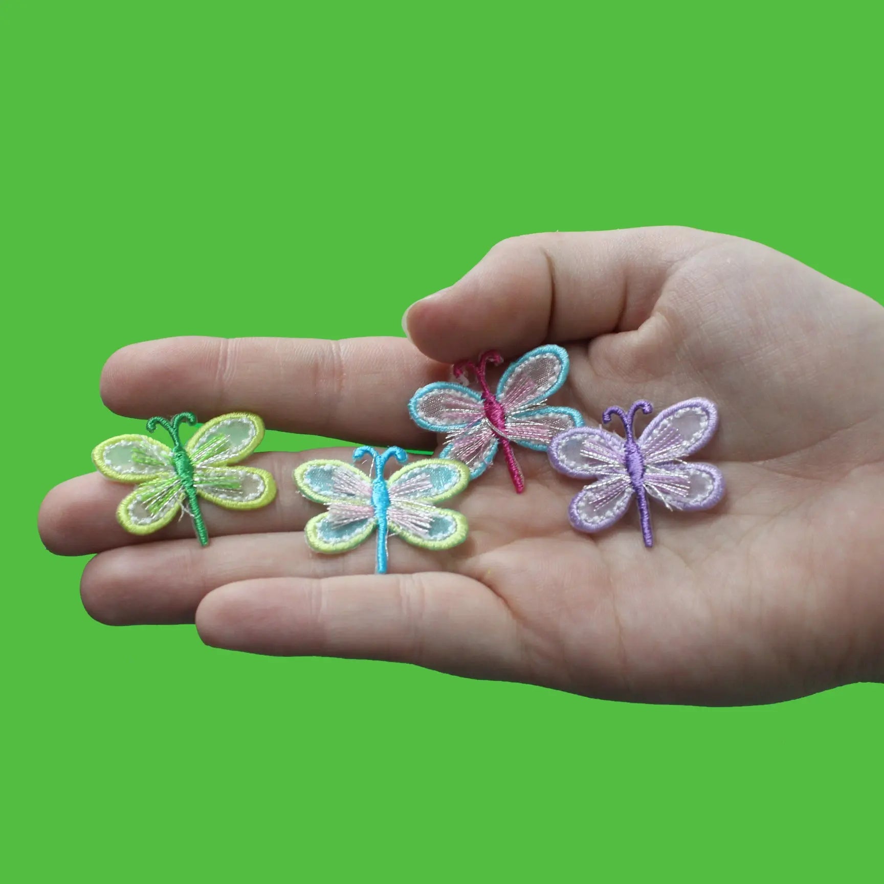 Pastel Dragonflies Combo Embroidered Iron On Patches