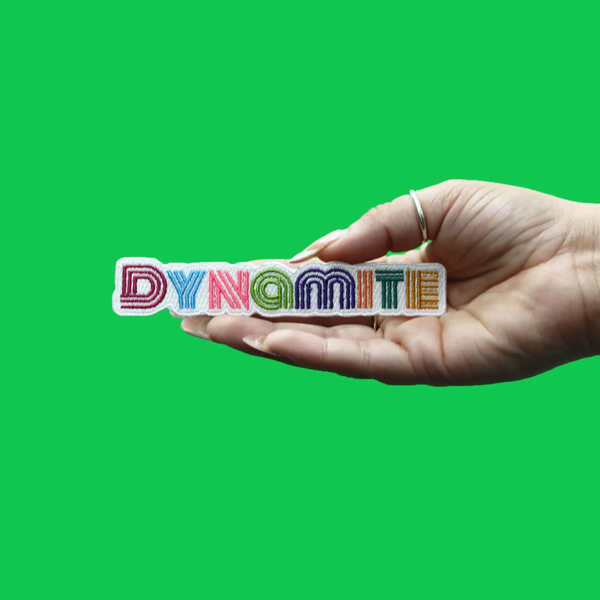 Dynamite Neon Patch KPOP Song Embroidered Iron On