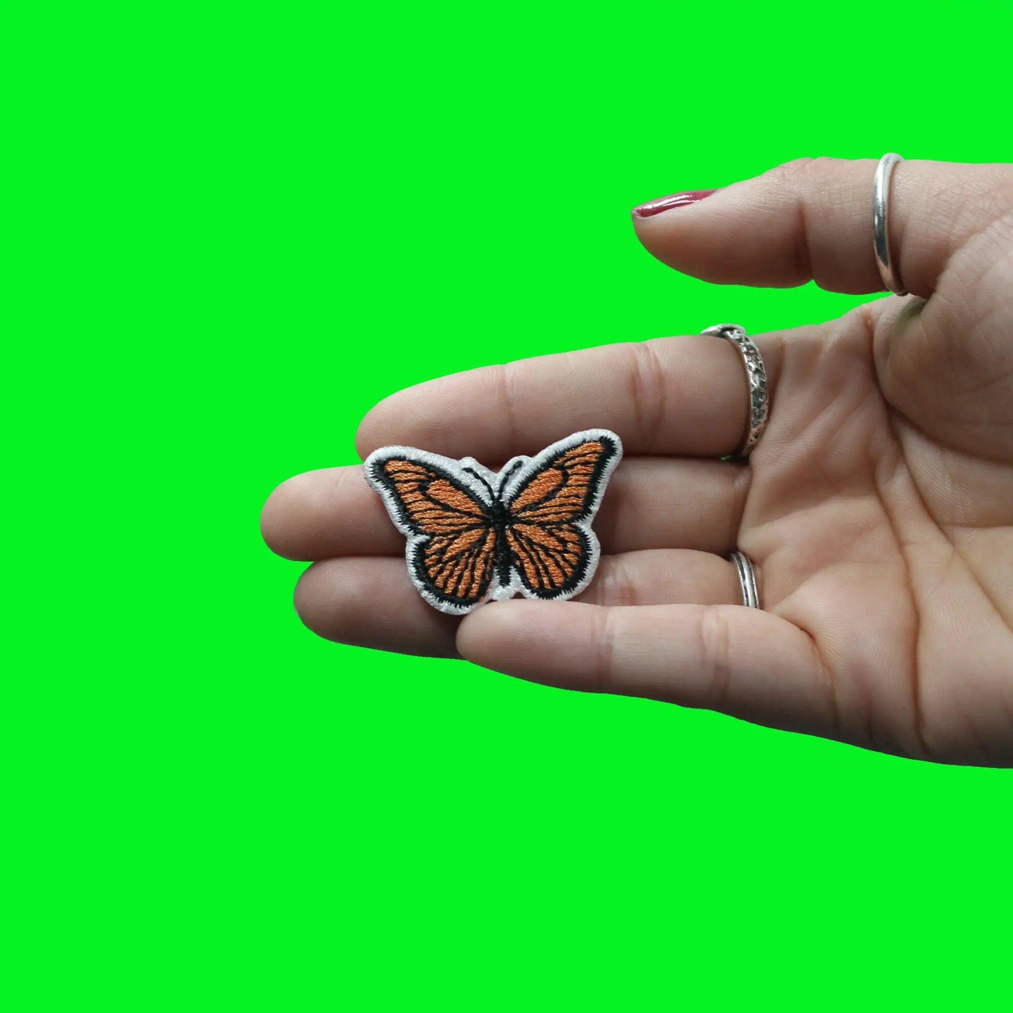 Monarch Butterfly Hat Patch Embroidered Iron On