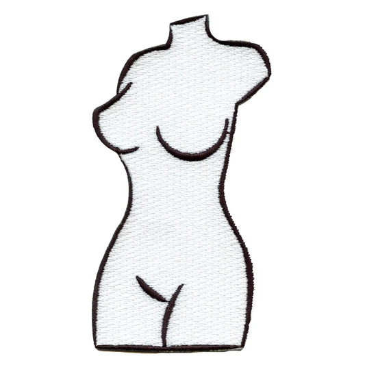 Female Silhouette Embroidered Iron On Patch