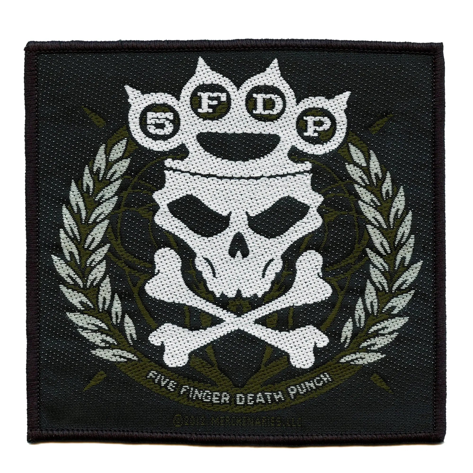 Five Finger Death Punch Patch Knuckles Crown Woven Sew On