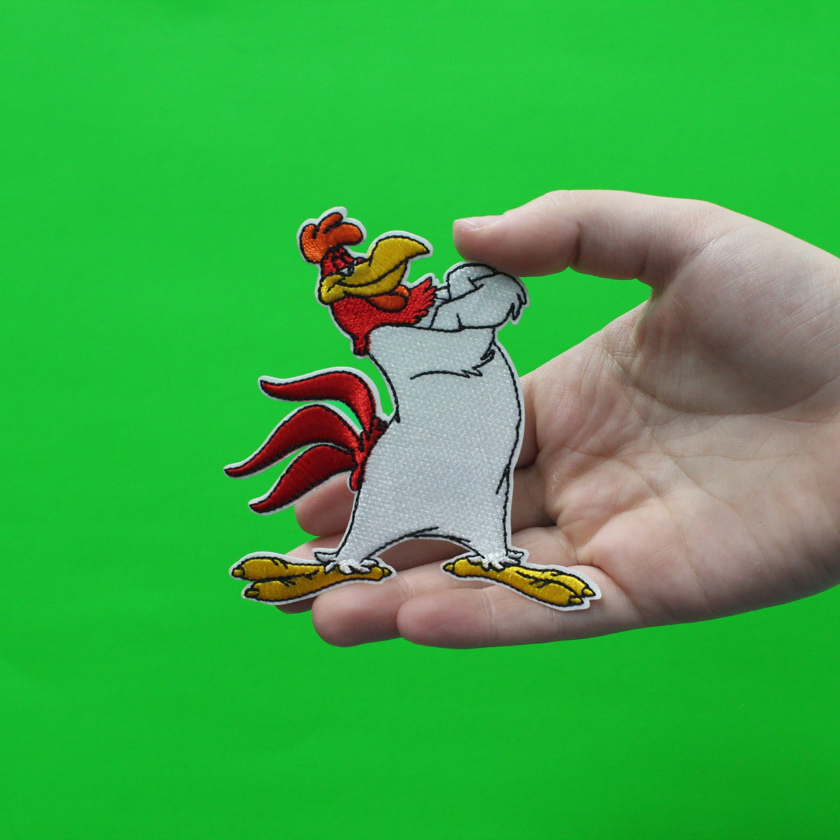 Official Foghorn Leghorn Rooster Arms Crossed Embroidered Iron On Patch